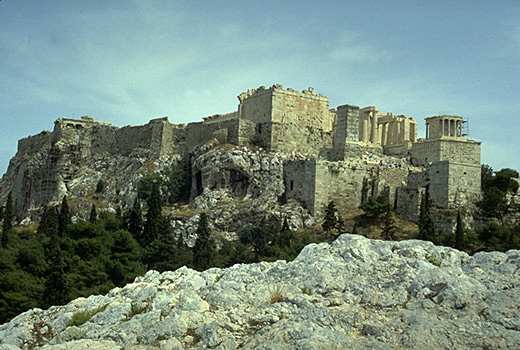 The Acropolis as seen from the Areopagus. - View from the northwest.